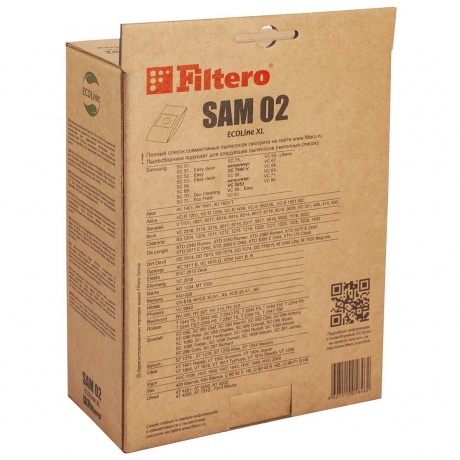 Пылесборники Filtero SAM 02 ECOLine XL (R) (10пылесбор.+фильтр) - фото 4