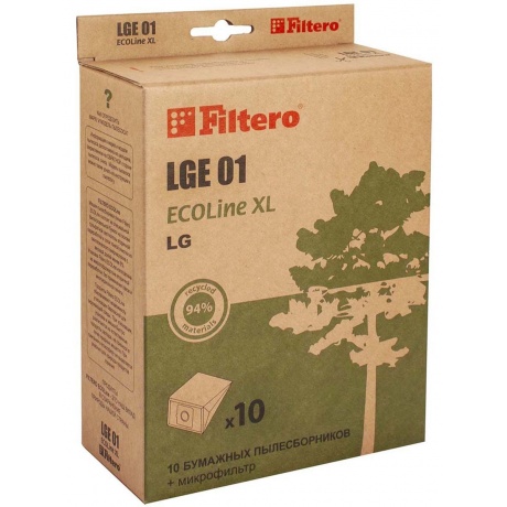 Пылесборники Filtero LGE 01 ECOLine XL (10пылесбор.+1фильтр) - фото 1