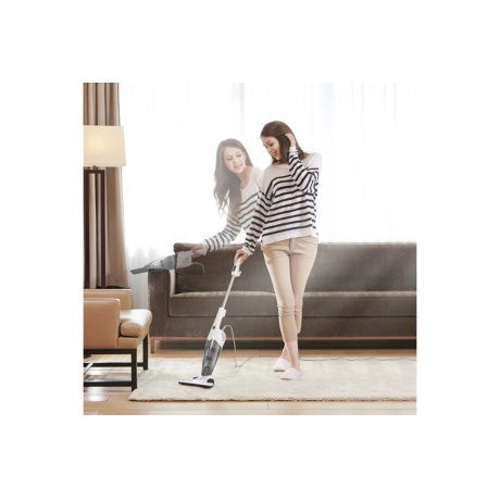 Пылесос вертикальный Deerma DX118C RU, белый/серый - фото 10