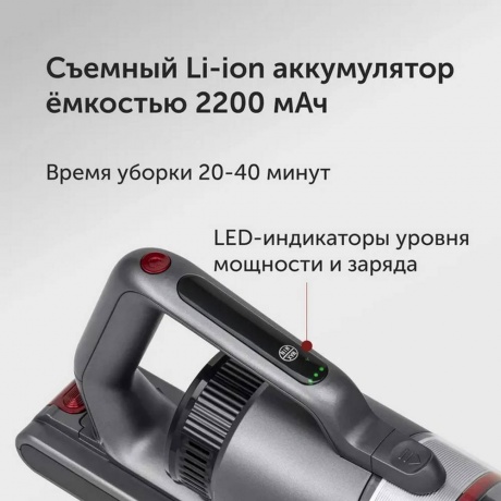 Пылесос ручной Starwind SCH9945 170Вт серебристый/красный - фото 15