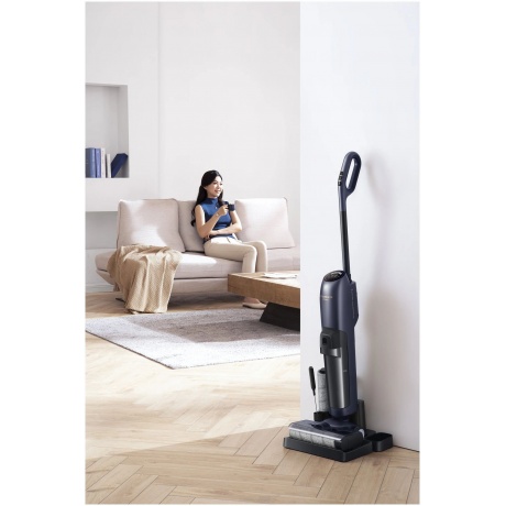 Вертикальный моющий пылесос Viomi Cordless Wet-Dry Vacuum Cleaner Cyber Pro Silver+Black (VXXD05) - фото 7