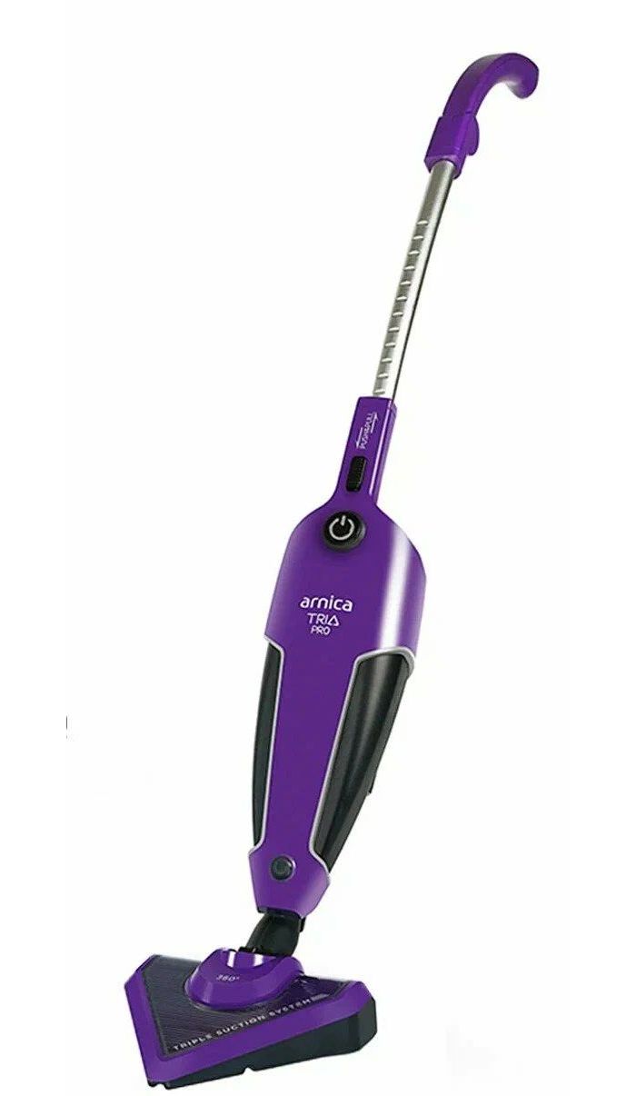 Пылесос вертикальный Arnica TRIA Pro фиолетовый отличное состояние; цена и фото
