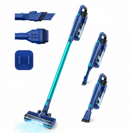 Беспроводной вертикальный пылесос LEACCO S31 Cordless Vacuum Cleaner Blue - фото 3