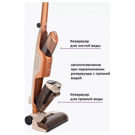 Вертикальный беспроводной моющий пылесос Kitfort КТ-5219 - фото 40