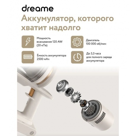 Пылесос беспроводной Dreame U20 Cordless Vacuum Cleaner (VPV11A) - фото 36
