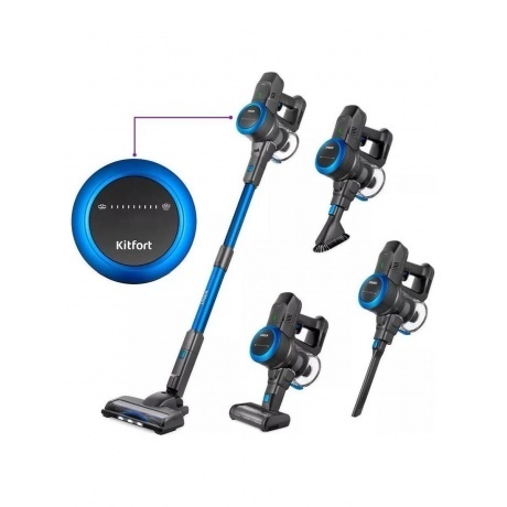 Пылесос беспроводной Kitfort КТ-5175-1 синий - фото 12