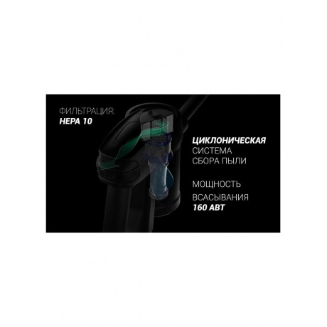 Пылесос портативный PVCS 4000 HandStick PRO Белый/Бирюзовый - фото 17