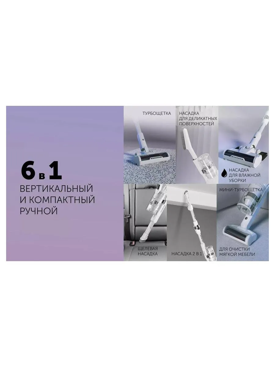 Пылесос портативный PVCS 4070 WIFI IQ Home Белый - фото 19