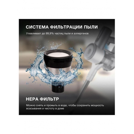 Пылесос Hyundai HYV-S7570 380Вт темно-синий/серебристый - фото 20