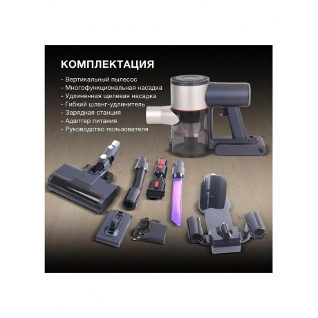 Пылесос Hyundai HYV-S7570 380Вт темно-синий/серебристый - фото 24