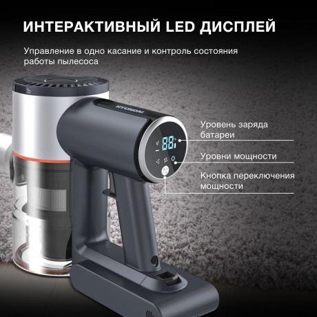 Пылесос Hyundai HYV-S7570 380Вт темно-синий/серебристый - фото 35
