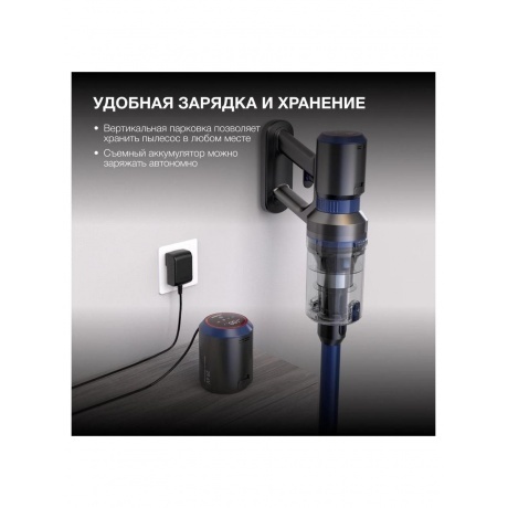 Пылесос Hyundai HYV-S7970 500Вт серый/синий - фото 26