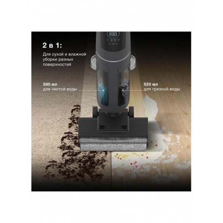 Пылесос моющий Hyundai HYV-S01AQUA 200Вт серый/черный - фото 20