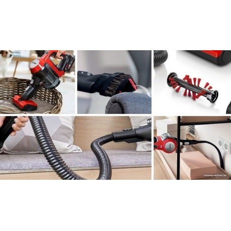 Вертикальный пылесос (handstick) Bosch BCS711PET черный/красный - фото 6