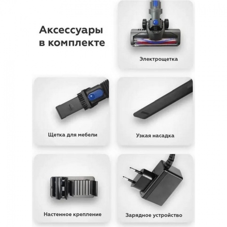 Вертикальный пылесос BQ VC0801H Grey - фото 9