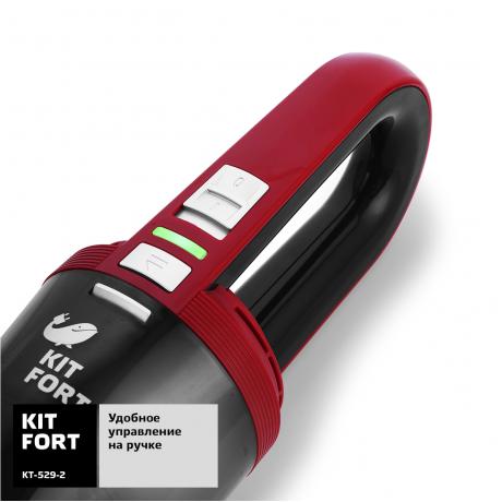 Ручной пылесос Kitfort KT-529-2 черно-красный - фото 3
