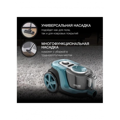 Пылесос Hyundai HYV-C3950 2220Вт темно-зеленый/черный - фото 21