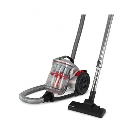 Пылесос Hyundai HYV-C2950 2400Вт серебристый/красный - фото 3
