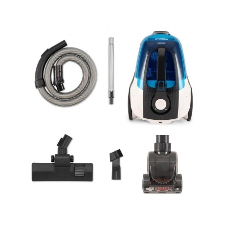 Пылесос Hyundai HYV-C3377 2400Вт белый/синий - фото 9