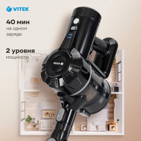 Пылесос Vitek Starlight VT-8143 1000Вт черный/серебристый - фото 15