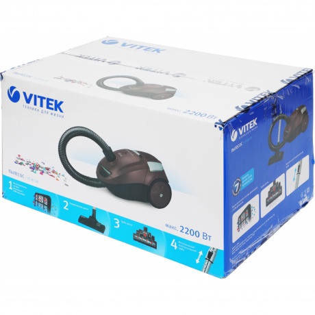 Пылесос Vitek VT-8138 2200Вт коричневый/черный - фото 30