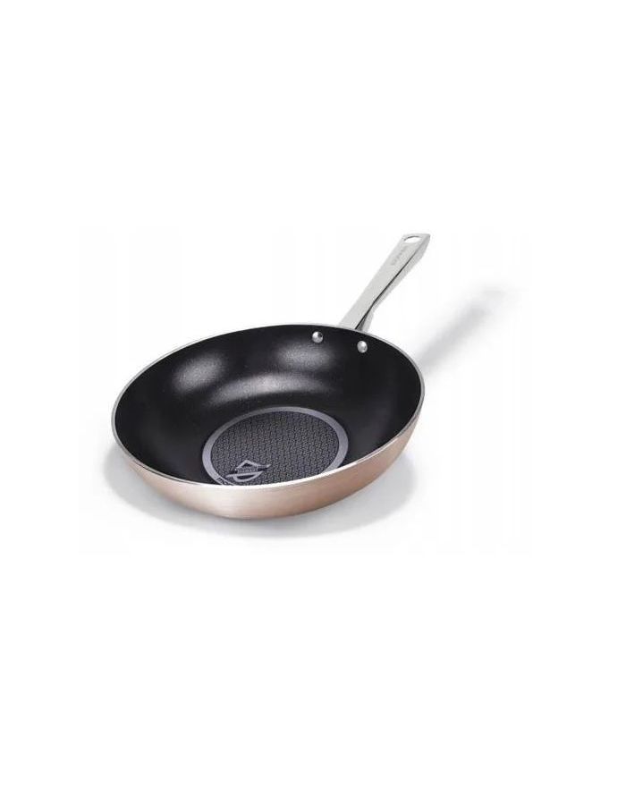 Сковорода Wok 28cm ROSEGOLD индукция сковорода wok smeg ckfw3001crm 30 см кремовая