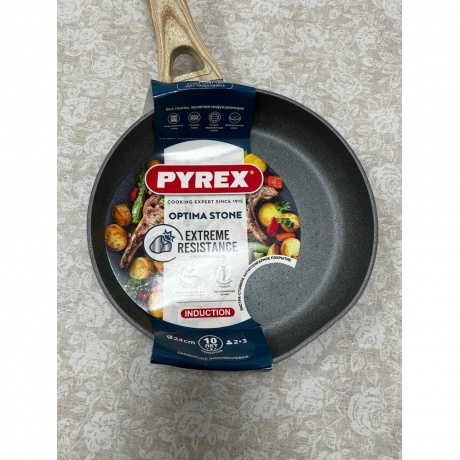 Сковорода OPTIMA Stone 24см индукция, PYREX, OX24BF4/E006 хорошее состояние - фото 4