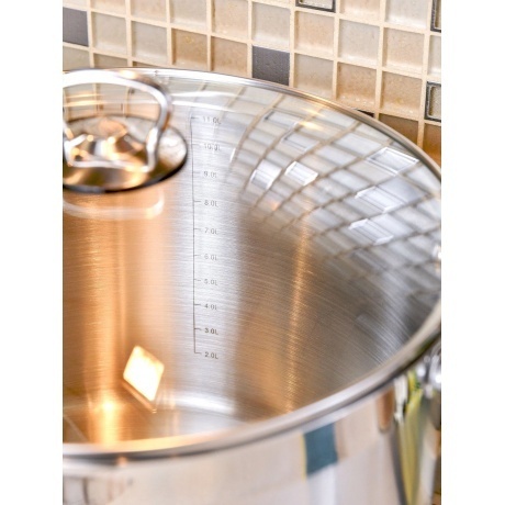 Кастрюля с крышкой ATTRIBUTE STEEL MASTER CHEF 12л - фото 18