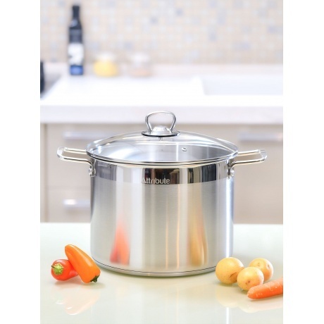 Кастрюля с крышкой ATTRIBUTE STEEL MASTER CHEF 8л - фото 11