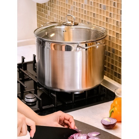 Кастрюля с крышкой ATTRIBUTE STEEL MASTER CHEF 8л - фото 15