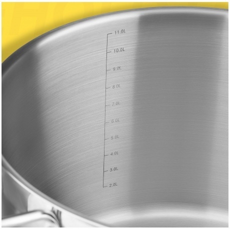 Кастрюля с крышкой ATTRIBUTE STEEL MASTER CHEF 8л - фото 4