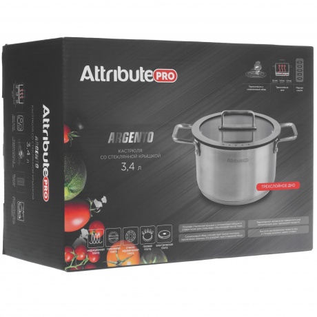 Кастрюля ARGENTO 3.4л 20см индукция - фото 7