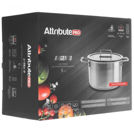 Кастрюля ARGENTO 5л 24см индукция - фото 7