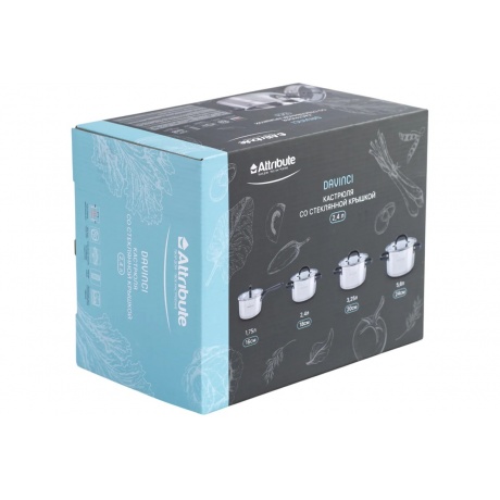 Кастрюля DAVINCI 2.4л 18см индукция - фото 3