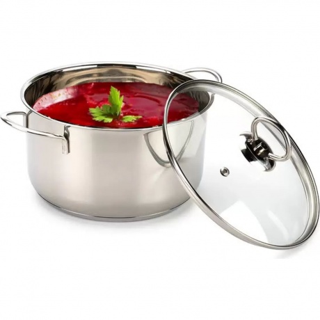 Кастрюля ATTRIBUTE STEEL RED LINE 18х105см 23л хорошее состояние 1585₽