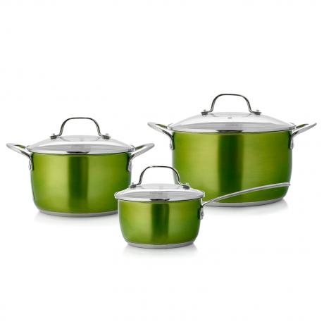 Набор посуды Esprado Emerald 1,5л, 3,3л, 5,7л, нерж. сталь - фото 1