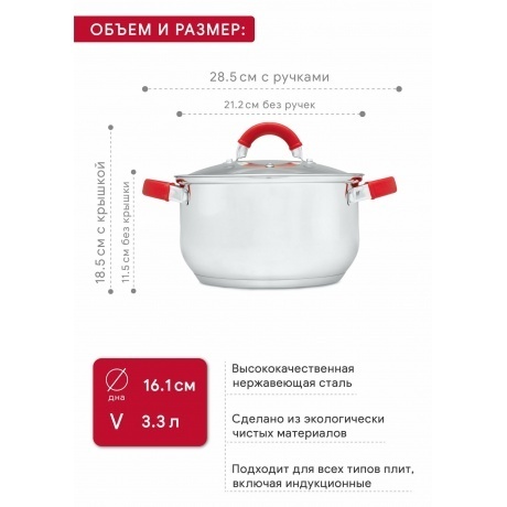 Набор кухонной посуды DELICE 4пр ATTRIBUTE STEEL ASD001 - фото 7