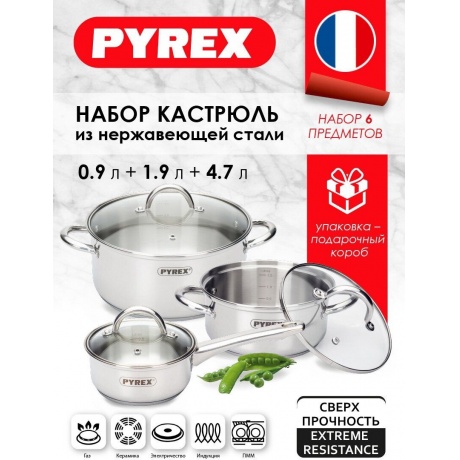Набор кухонной посуды MASTER 6пр PYREX MAS02MX/E002 - фото 17