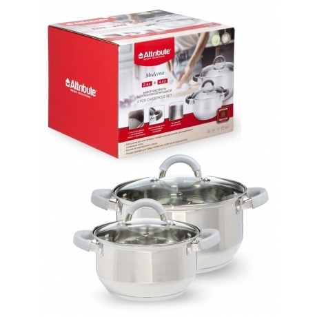 

Набор кухонной посуды ATTRIBUTE STEEL MODERNA 4пр