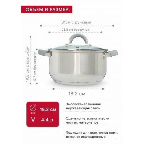 Набор кухонной посуды ATTRIBUTE STEEL MODERNA 4пр - фото 9