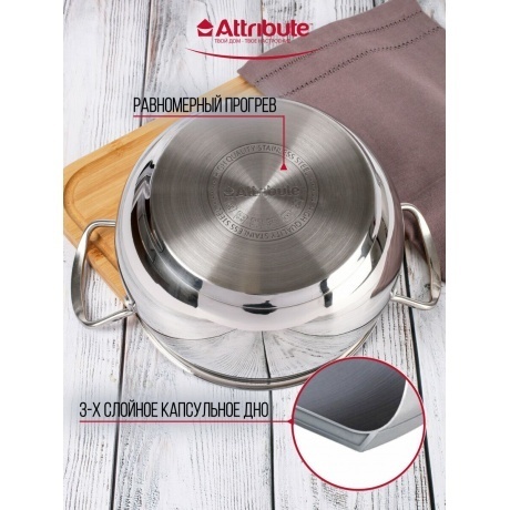 Набор кухонной посуды ATTRIBUTE STEEL OPTIMA 4пр - фото 16