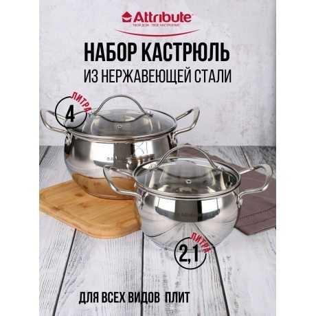 Набор кухонной посуды ATTRIBUTE STEEL OPTIMA 4пр - фото 7