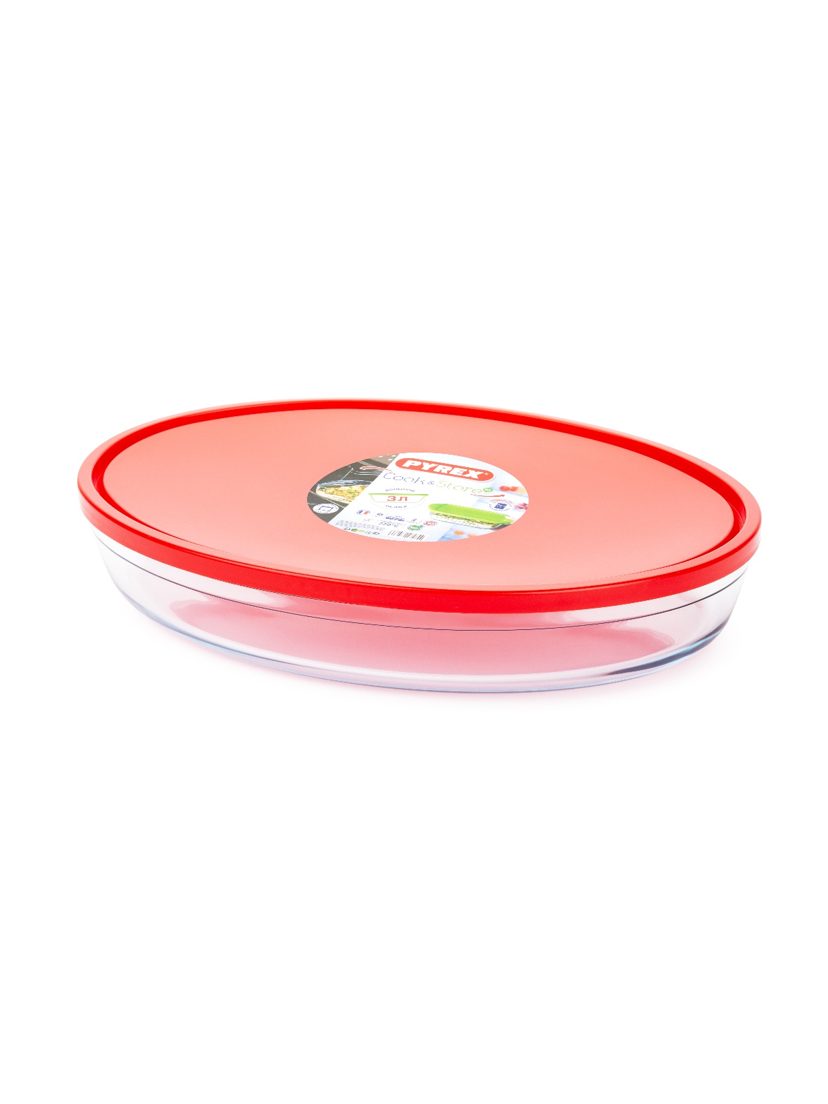форма для запекания pyrex cook Форма для запекания и выпечки с крышкой COOK&STORE XL красная 3л 35х24х6см овальная PYREX 346BN00R