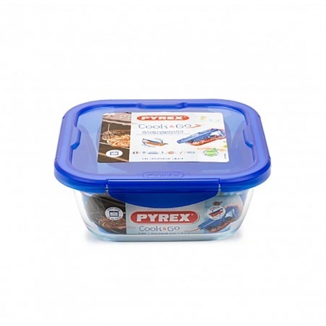 Блюдо для запекания и выпечки с крышкой PYREX COOK GO 21х21см квадратное 1669₽