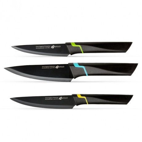 Набор ножей APOLLO Genio Vertex 3 пр (кух13,5см/унив12,5см/овощ10см) - фото 1