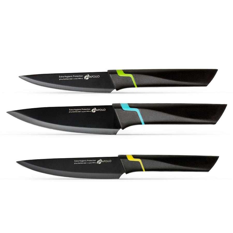 Набор ножей APOLLO Genio Vertex 3 пр (кух13,5см/унив12,5см/овощ10см) VRX-005 - фото 1