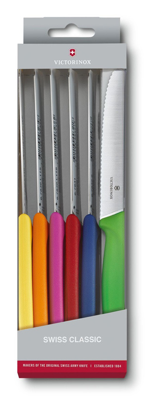 Набор ножей кухонных Victorinox Swiss Classic Kitchen (6.7839.6G) 6 шт разноцветный - фото 1