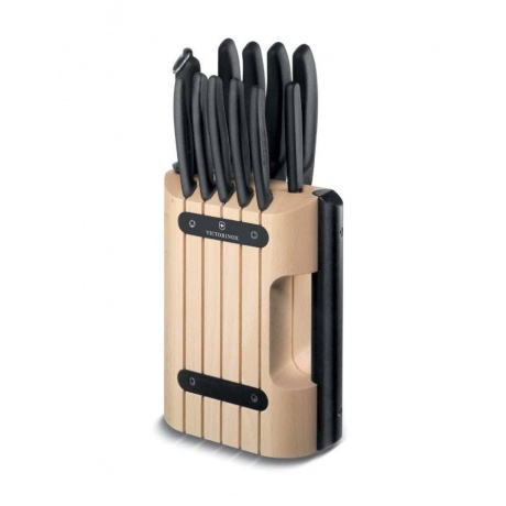 Набор ножей кухонных Victorinox Swiss Classic (6.7153.11) 11 шт черный - фото 2