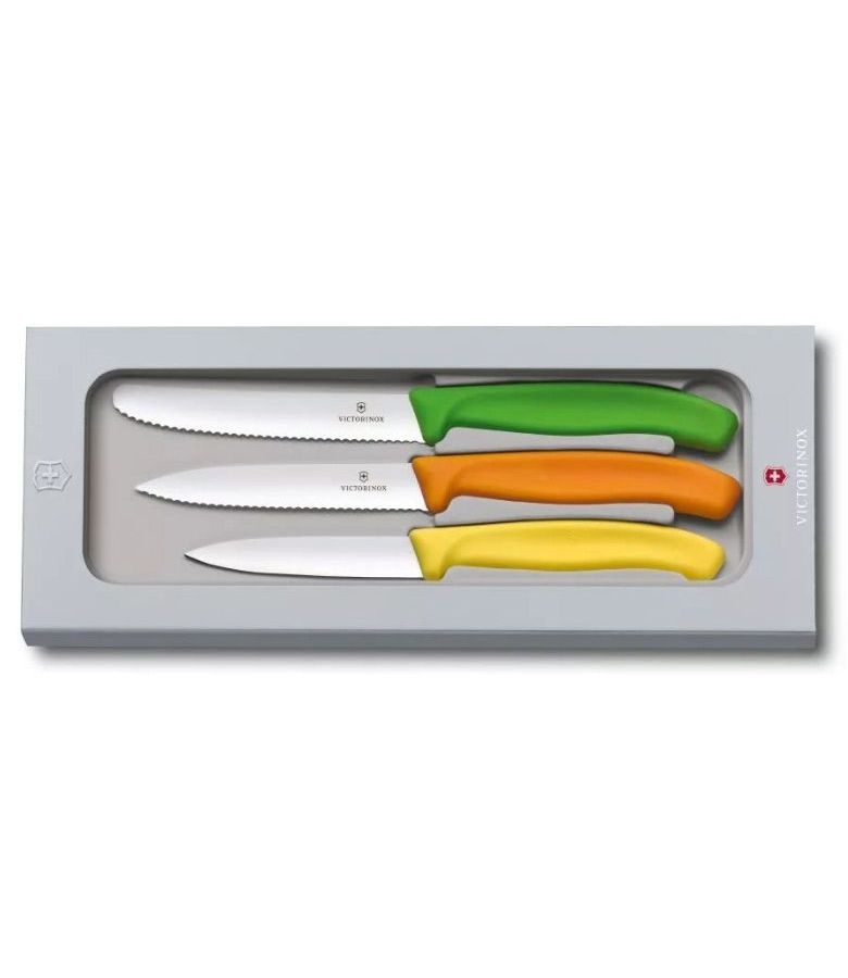 набор кухонных ножей 3 шт Набор ножей кухонных Victorinox Swiss Сlassic (6.7116.31G) 3 шт разноцветный