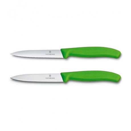Набор ножей кухонных Victorinox Swiss Classic (6.7796.L4B) 2 шт салатовый - фото 1
